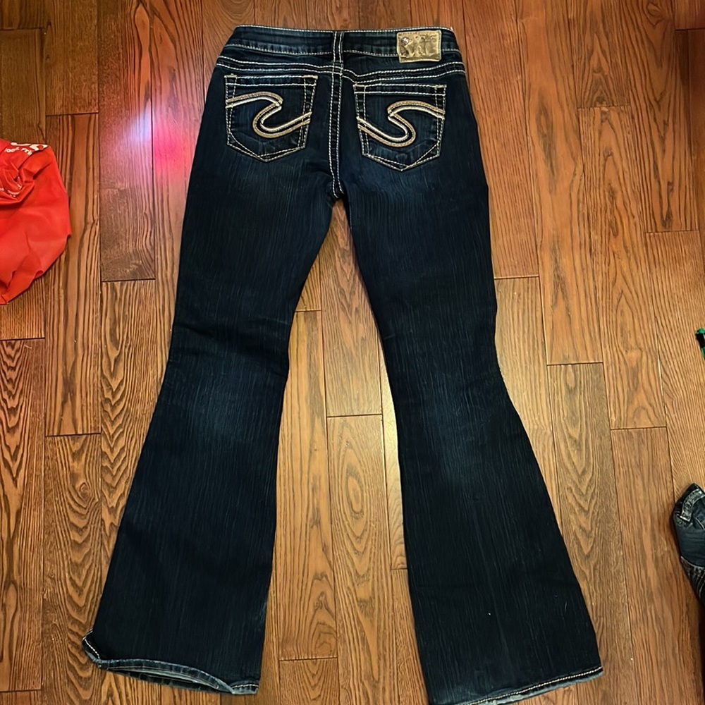 Silver - Low Rise - Frances Flare Jean (22” leg opening)